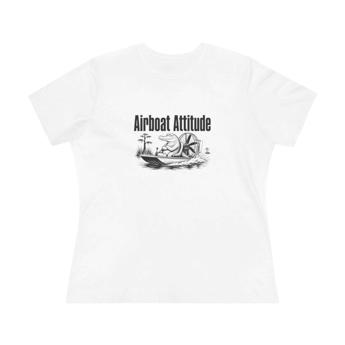 Women’s tee, Airboat Attitude