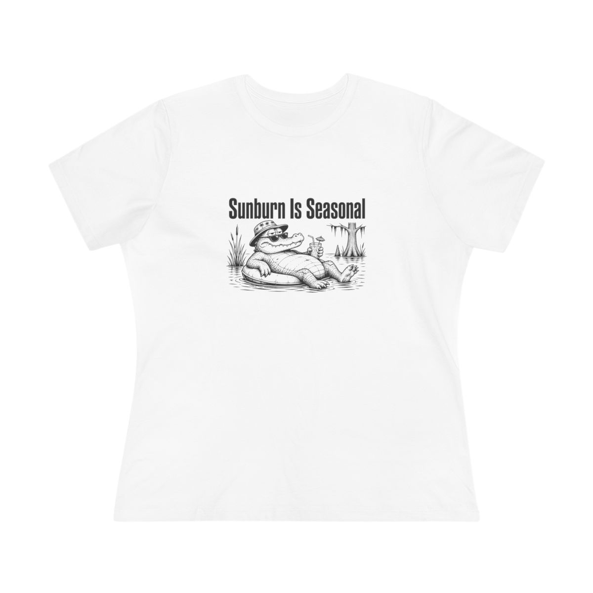 Women’s tee, Sunburn Is Seasonal