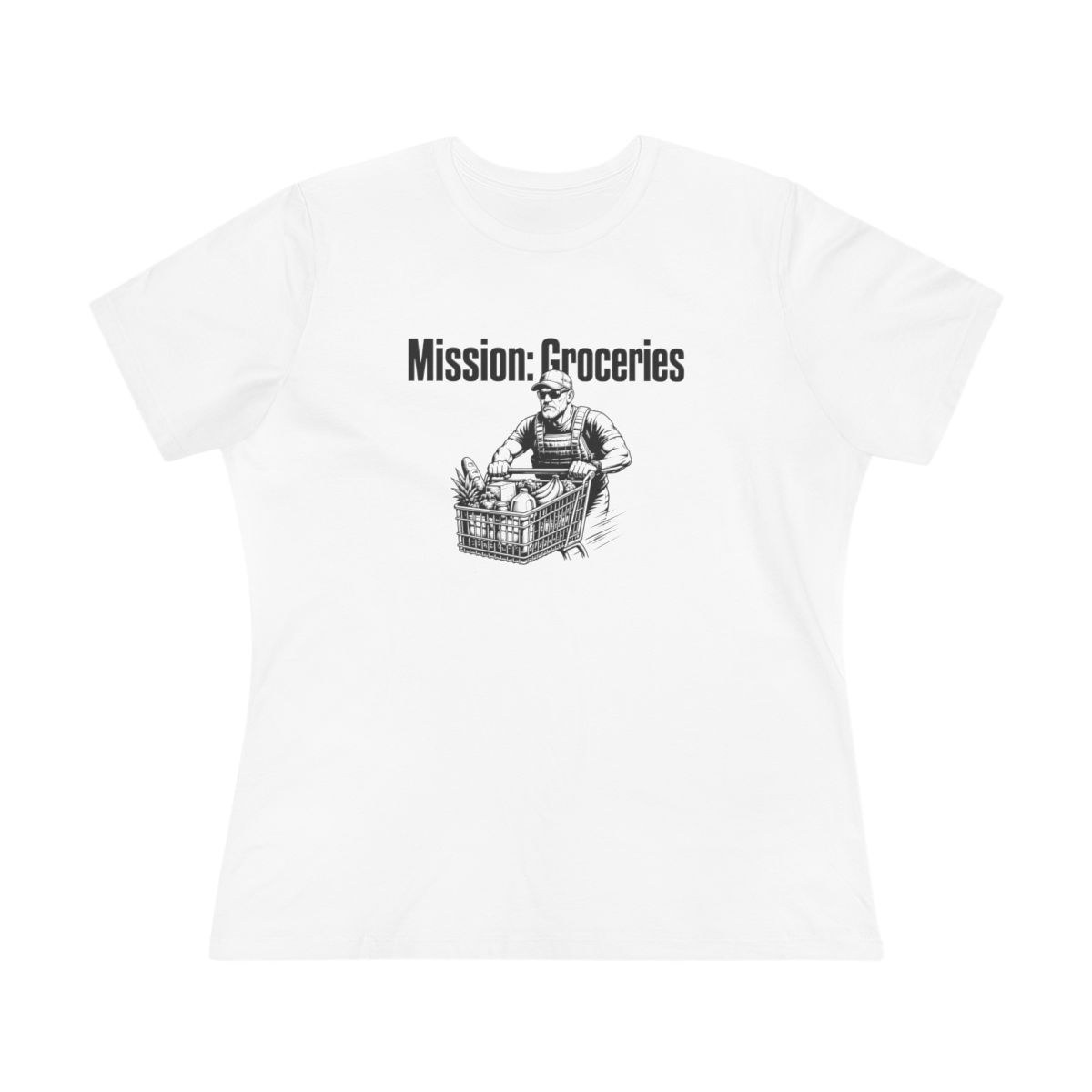 Women’s tee, Mission: Groceries