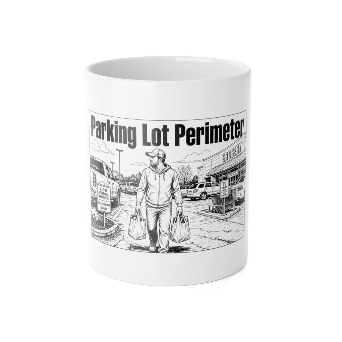Mug, Parking Lot Perimeter