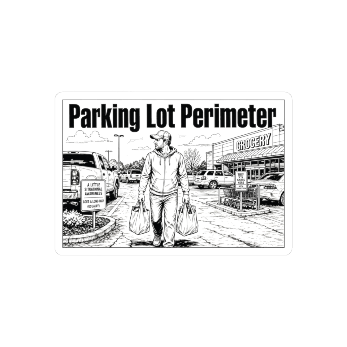 Sticker, Parking Lot Perimeter