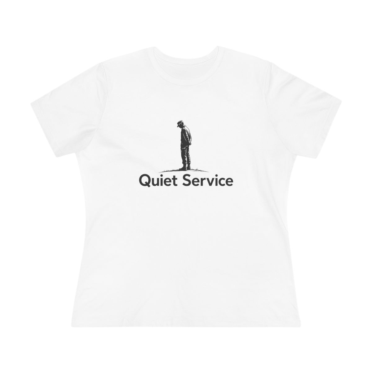 Women’s tee, Quiet Service