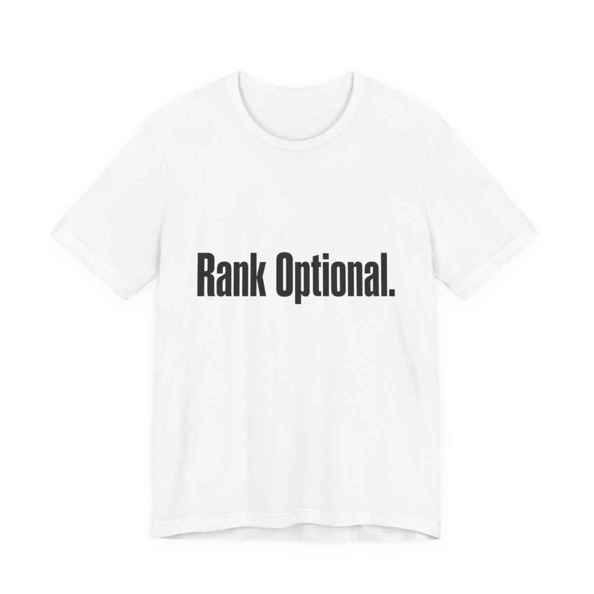 Men’s tee, Rank Optional.